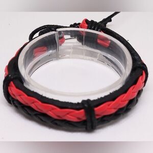 Men's Leather Bracelet Braided f5‎